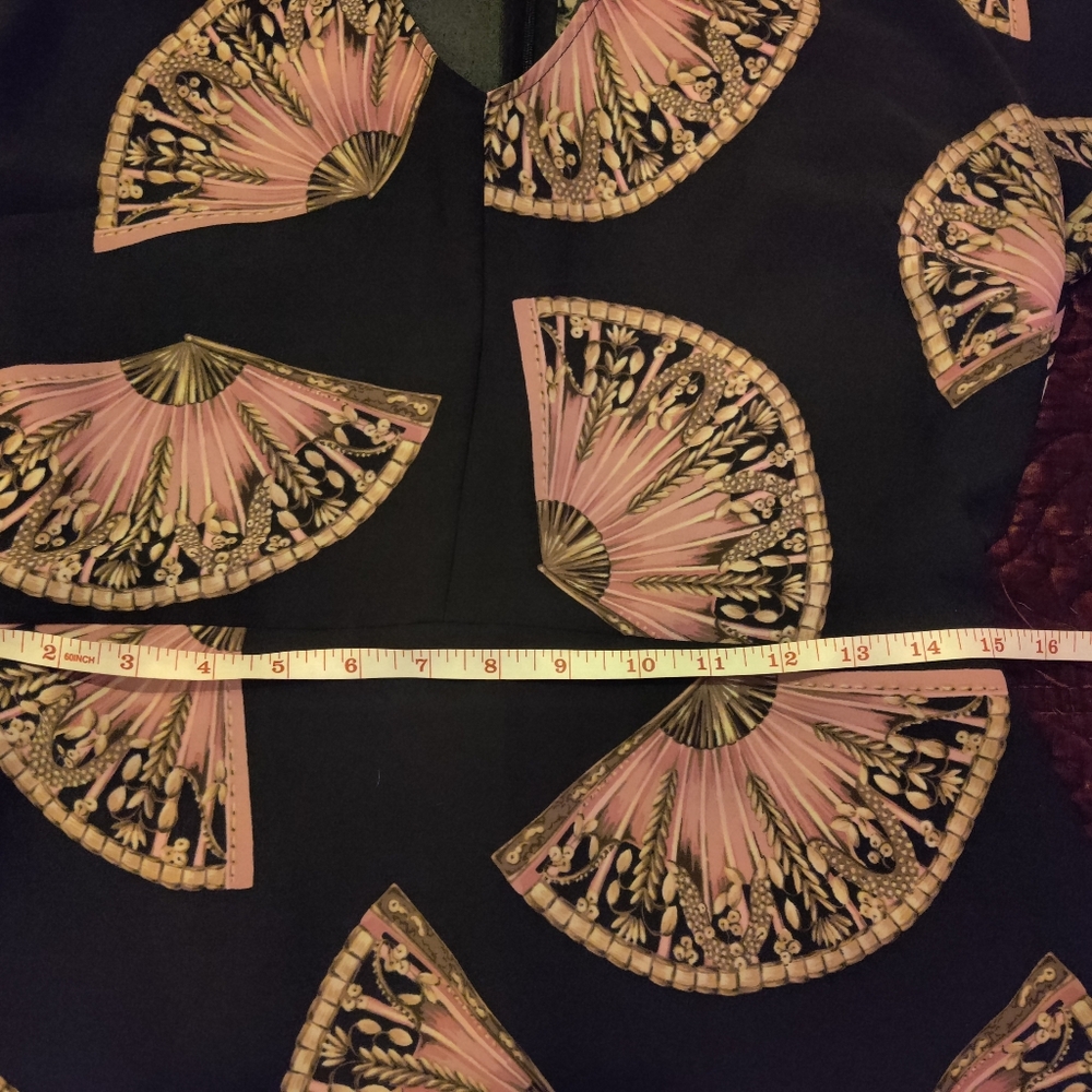 Ann Taylor Black and Pink Fan dress, size 14 - Picture 9 of 13